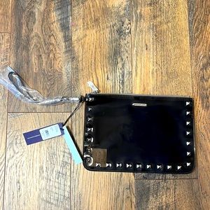 Rebecca Minkoff grey/clear wristlet